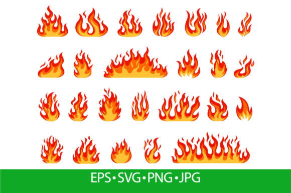 Download Cartoon Flame. Bonfire Flames, Fireballs - Flames Collection