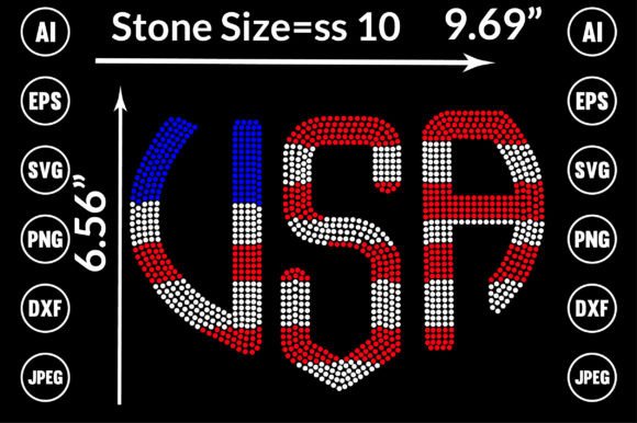 Download USA Rhinestone Templates Design - Premium Bundle