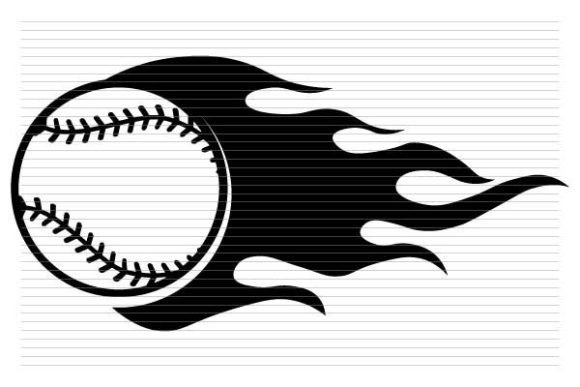 Download Baseball Ball with Flames - Flames Collection