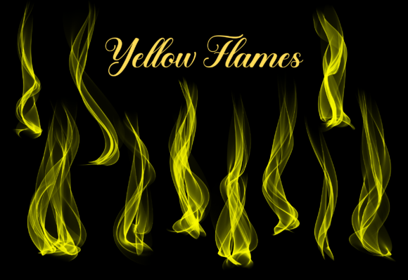 Download Bright Yellow Realistic Flames - Premium Bundle